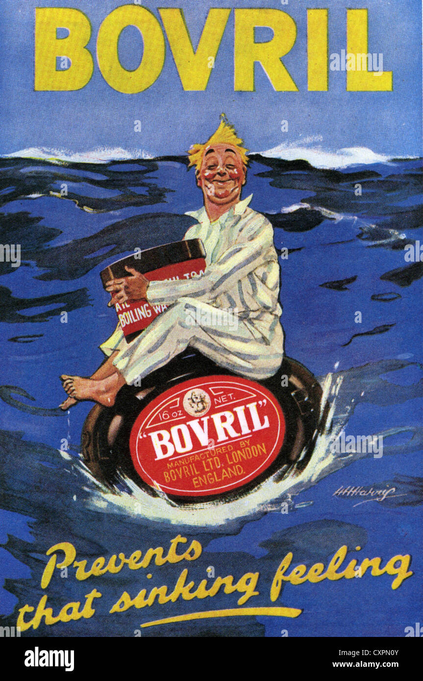 Affiche publicitaire 1923 BOVRIL Banque D'Images
