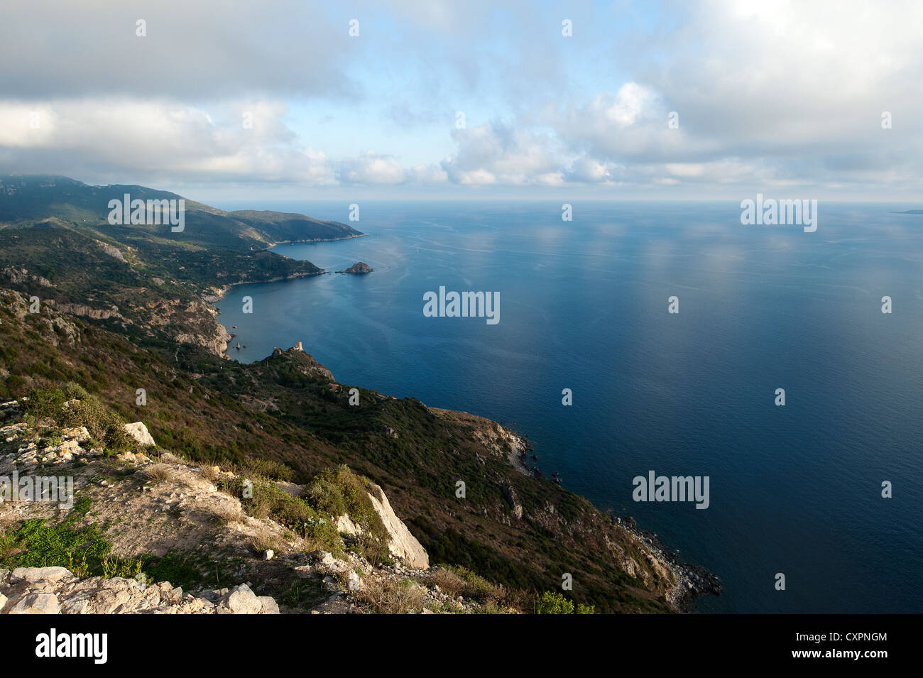 Côte sud de Monte Argentario, Grosseto, Toscane, Italie Banque D'Images