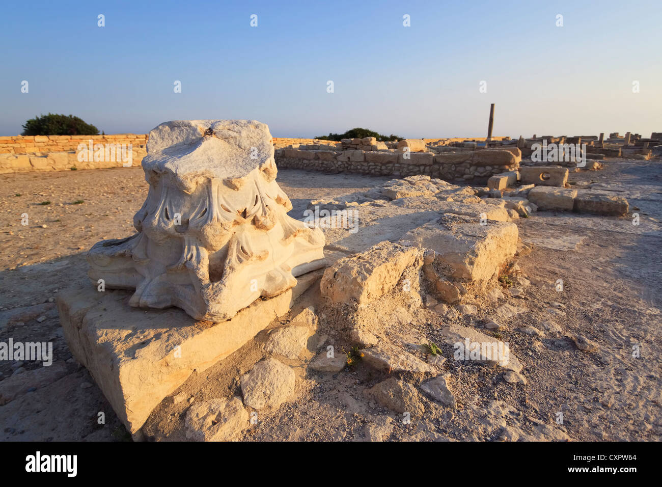 Ruines de la ville antique de Kourion, près de Limassol, Chypre Banque D'Images