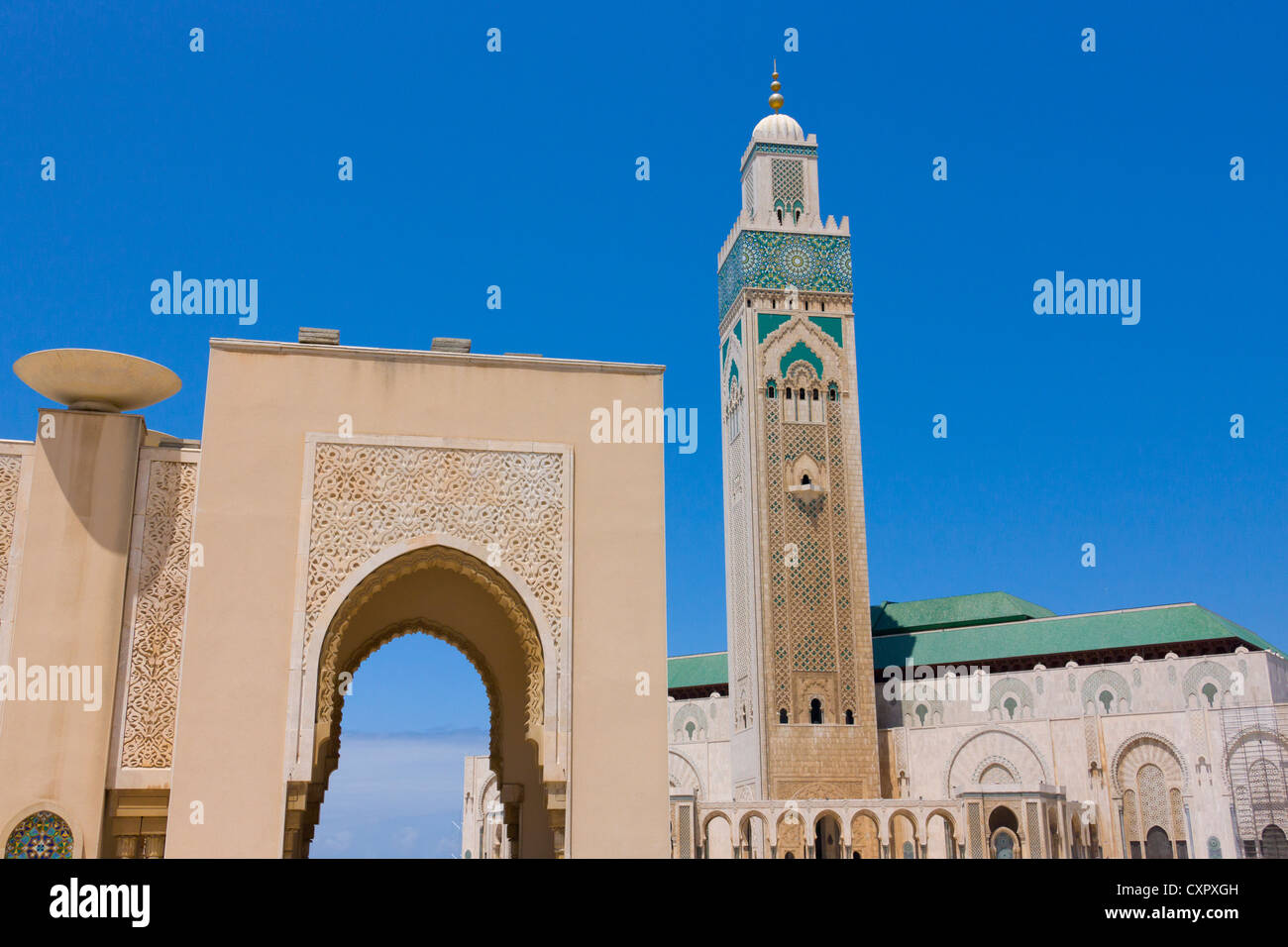 Mosquée Hassan II, Casablanca, Maroc Banque D'Images