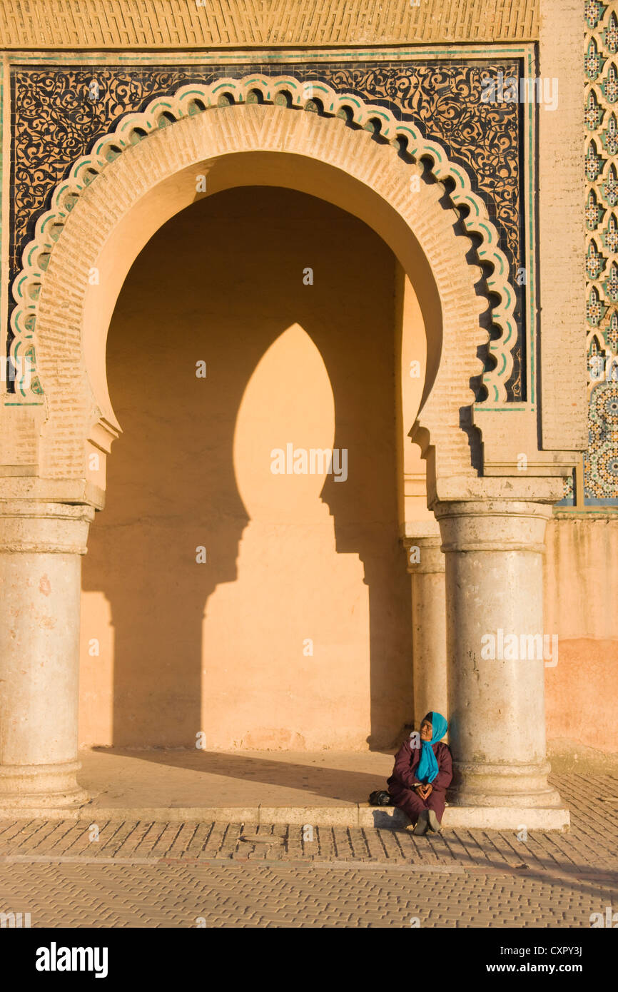 Mellah, le palais du roi, dans l'ancienne médina, Fes, Maroc Banque D'Images