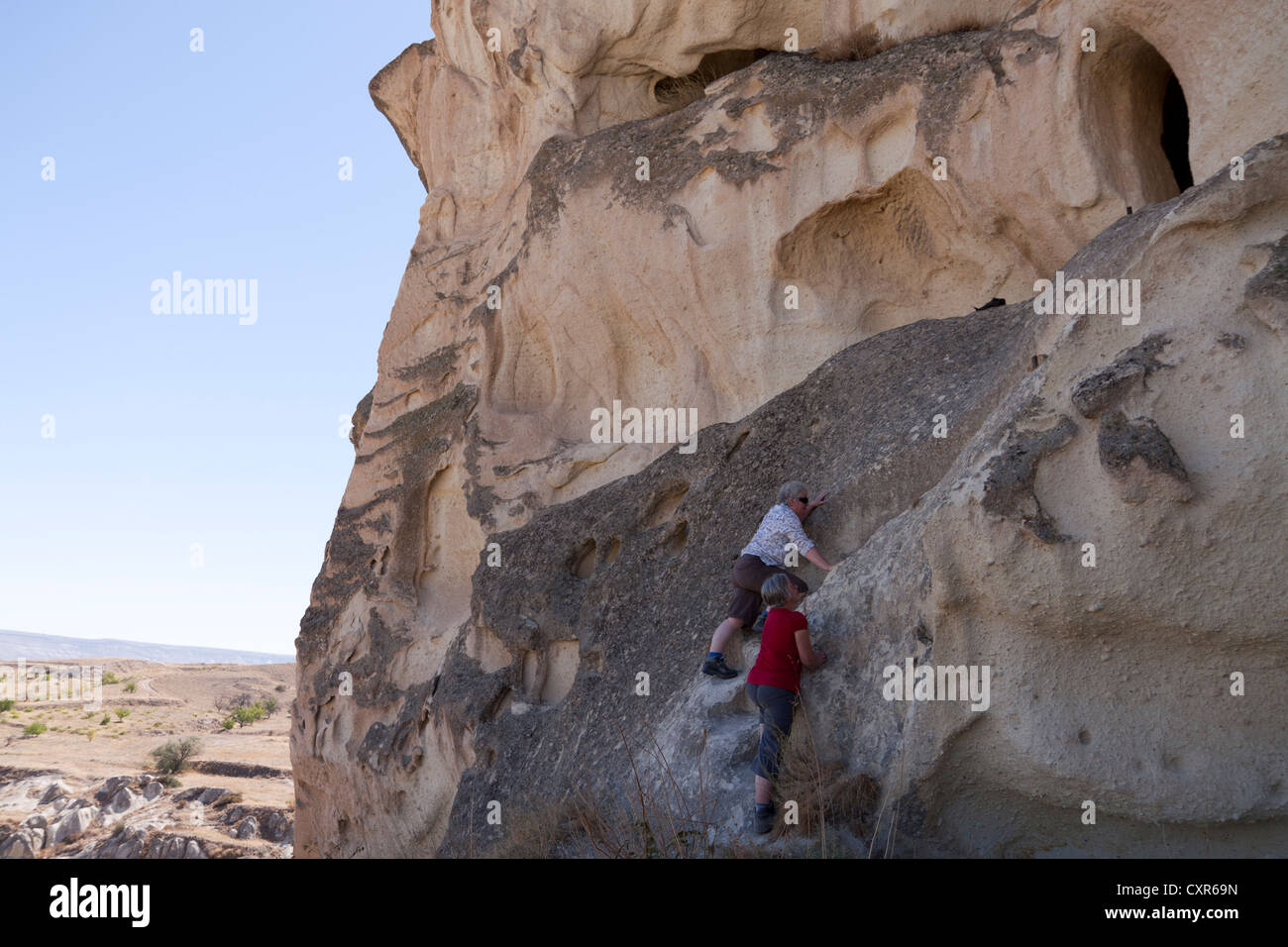 Deuxième Citadelle Ortahisar city,parc national de Göreme, Cappadoce, Turquie. Banque D'Images