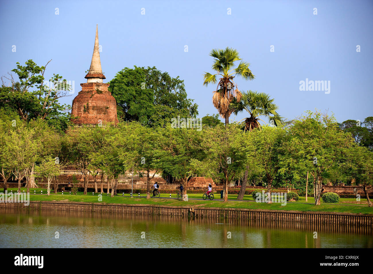 Wat Chana Songkhram, Parc historique de Sukhothaï, Sukhothai, Thaïlande, Asie Banque D'Images