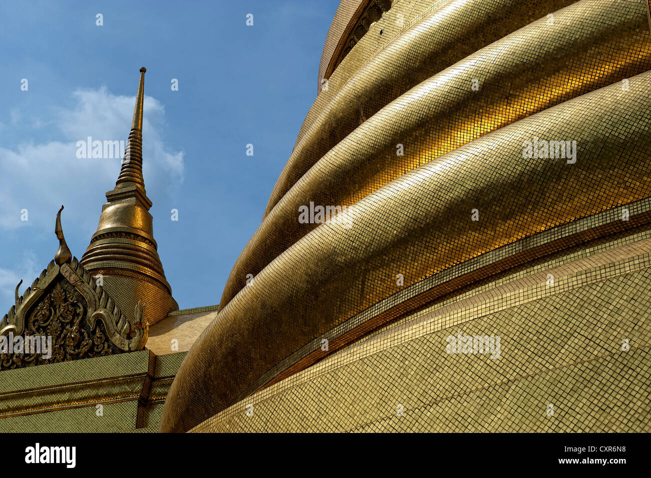 Phra Siratana Chedi, Wat Pho, Wat Phra Chetuphon, Temple de la Bouddha couché, Bangkok, Thailande, Asie Banque D'Images