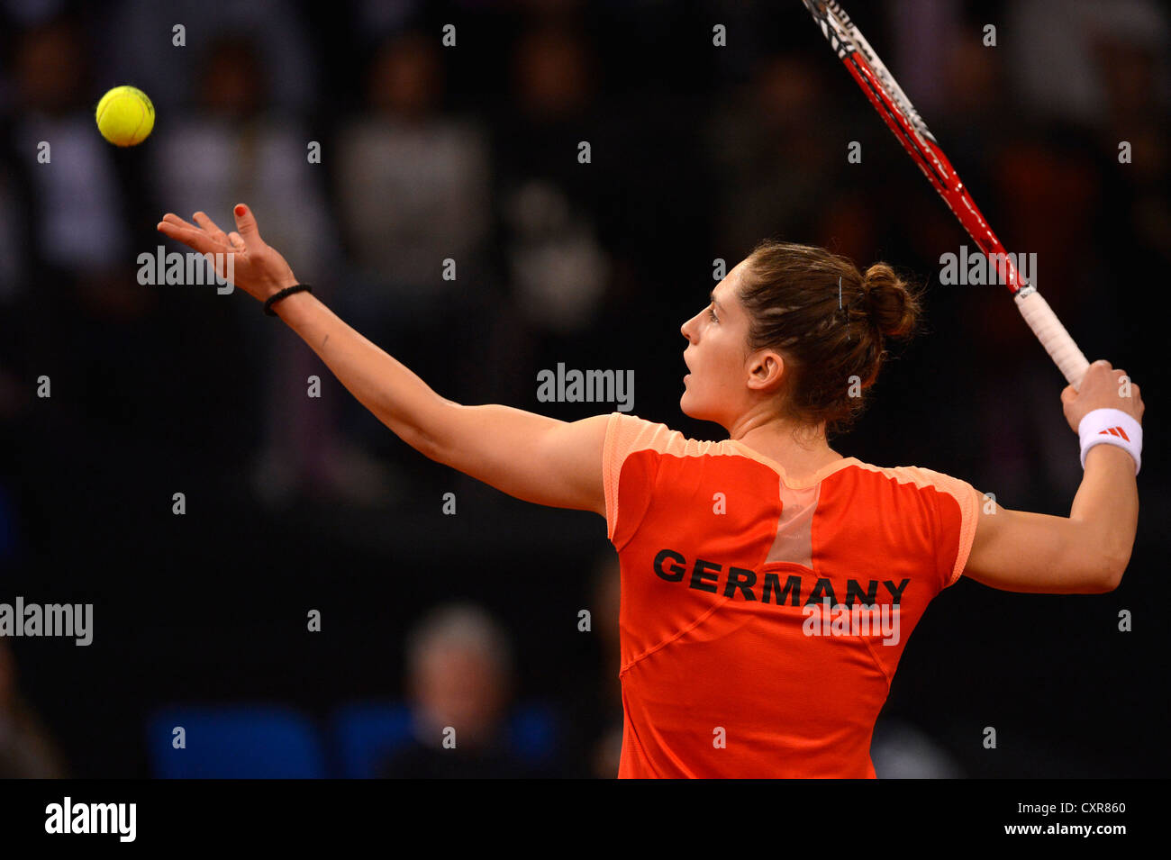 Andrea Petkovic, GER, femmes, Tennis FedCup, Fed Cup, les play-offs du groupe mondial, l'Allemagne contre l'Australie, stade Porsche, Stuttgart Banque D'Images