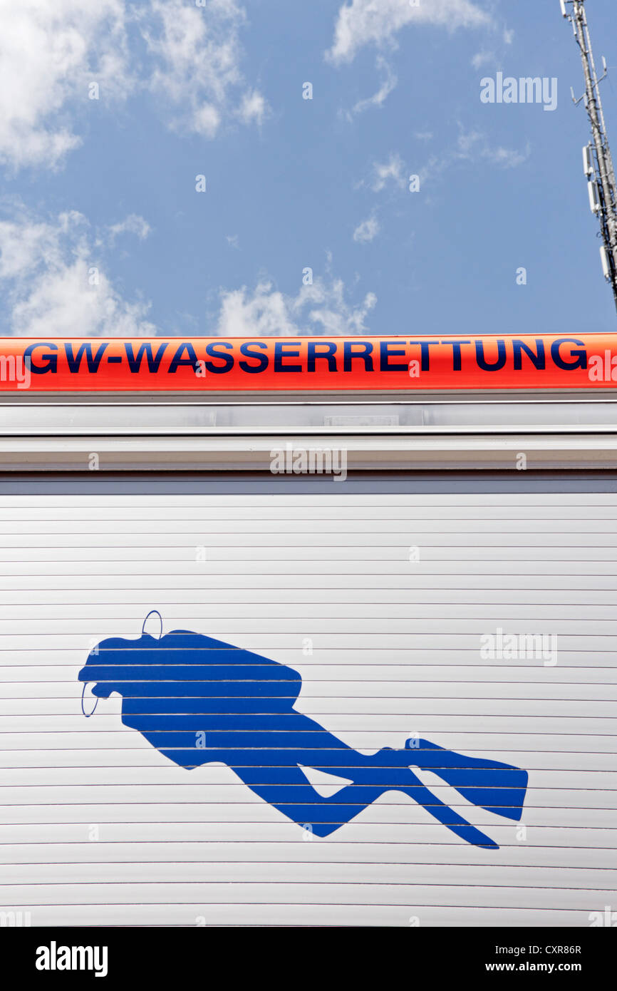 Wasserrettung GW, l'eau, moteur de camion de sauvetage, le service des incendies Banque D'Images