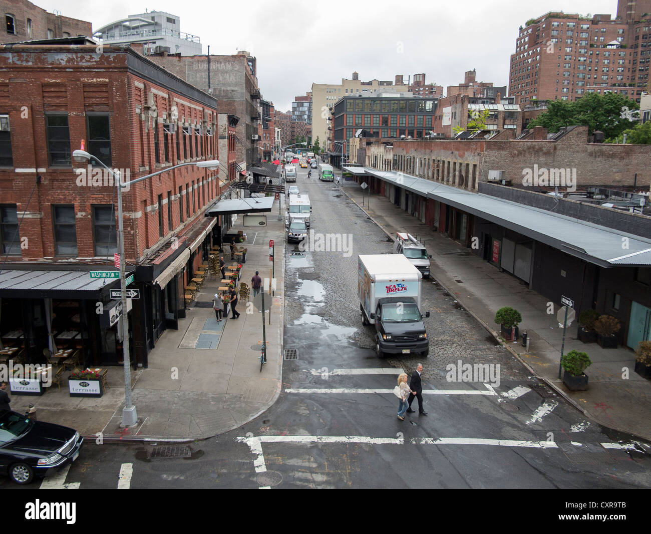 Street dans le Meatpacking District, Manhattan, New York City, USA, Amérique du Nord, Amérique Banque D'Images