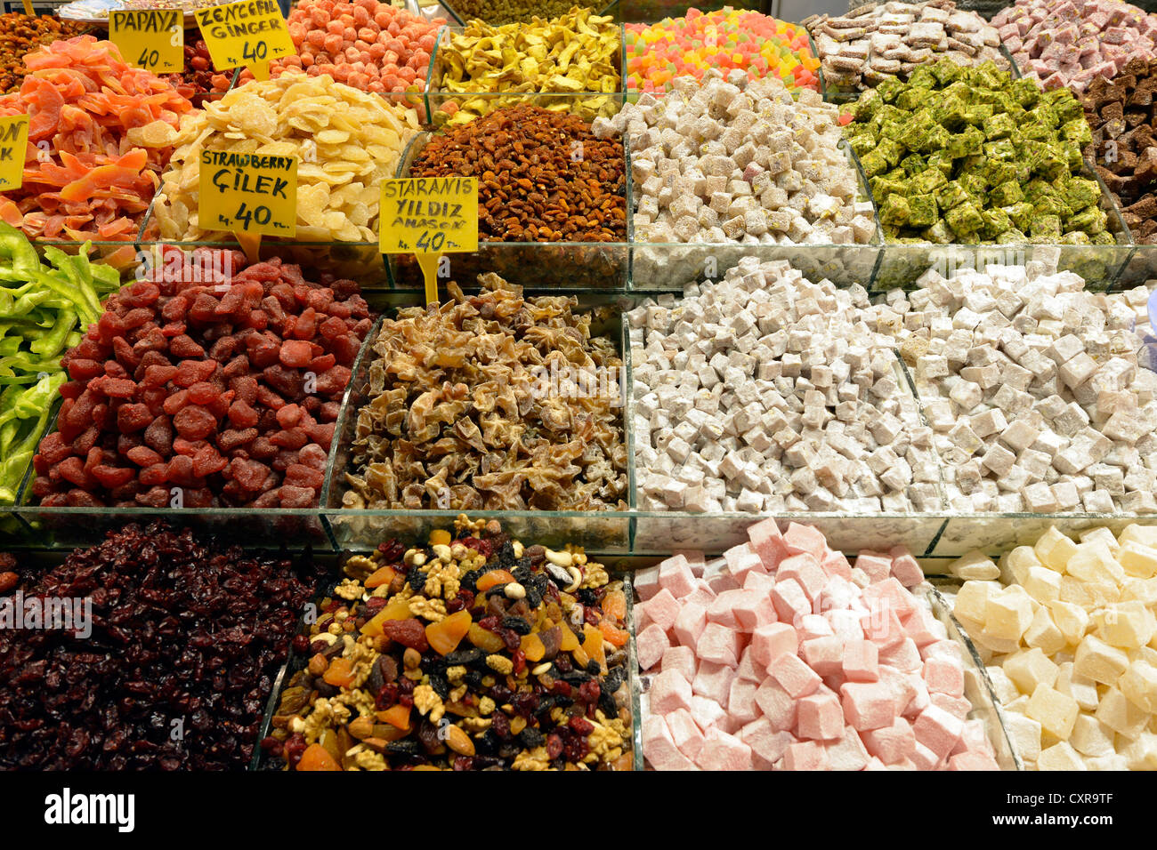 Loukoum, Hanim, marché aux épices, bazar égyptien, Eminoenue, Istanbul, Turquie, Europe, PublicGround Banque D'Images