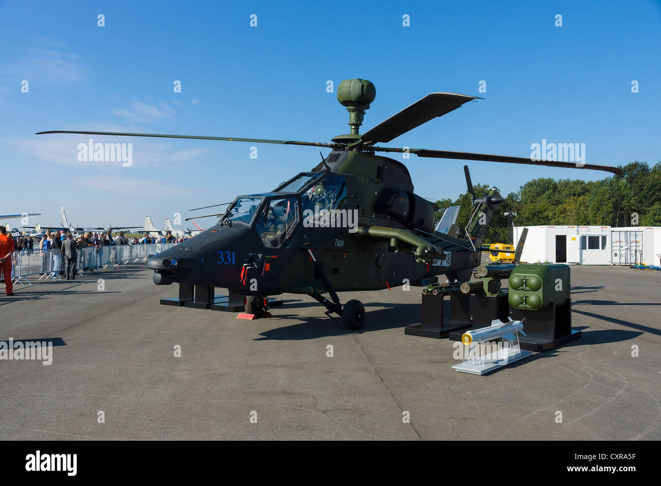 Un hélicoptère d'attaque militaire Eurocopter tigre (Tiger UHT) Banque D'Images