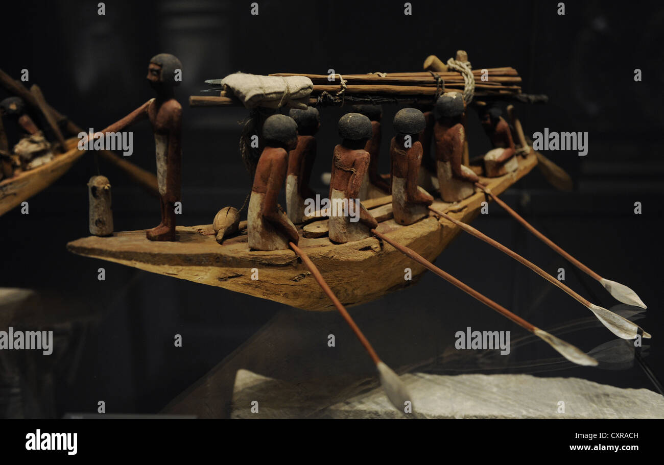 L'art égyptien. Bateau. De la tombe de Ouadjet-hotep à Sedment. Le bois. 7e-11e dynastie. c. 2150-2050 B.C. Ny Carlsberg Glyptotek. Banque D'Images