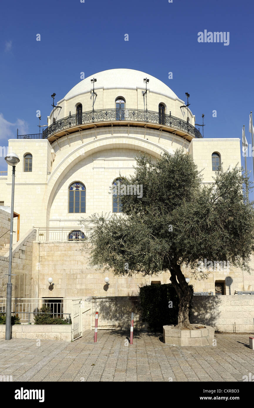 La synagogue Hurva, Quartier Juif, vieille ville de Jérusalem, Israël, Moyen-Orient, l'Asie occidentale, l'Asie Banque D'Images