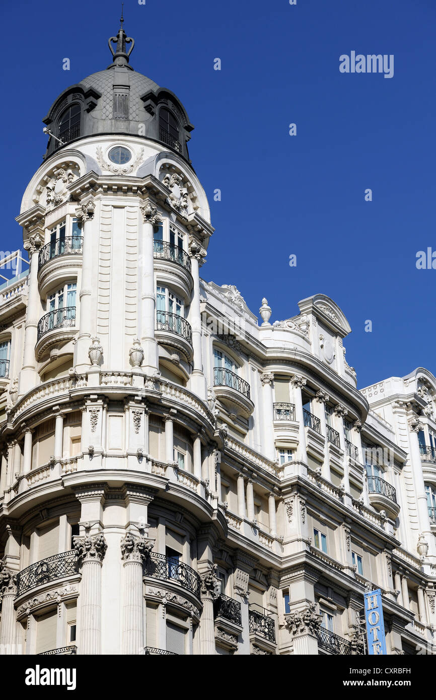 L'hôtel Atlantico, Calle Gran Via, Madrid, Espagne, Europe, PublicGround Banque D'Images