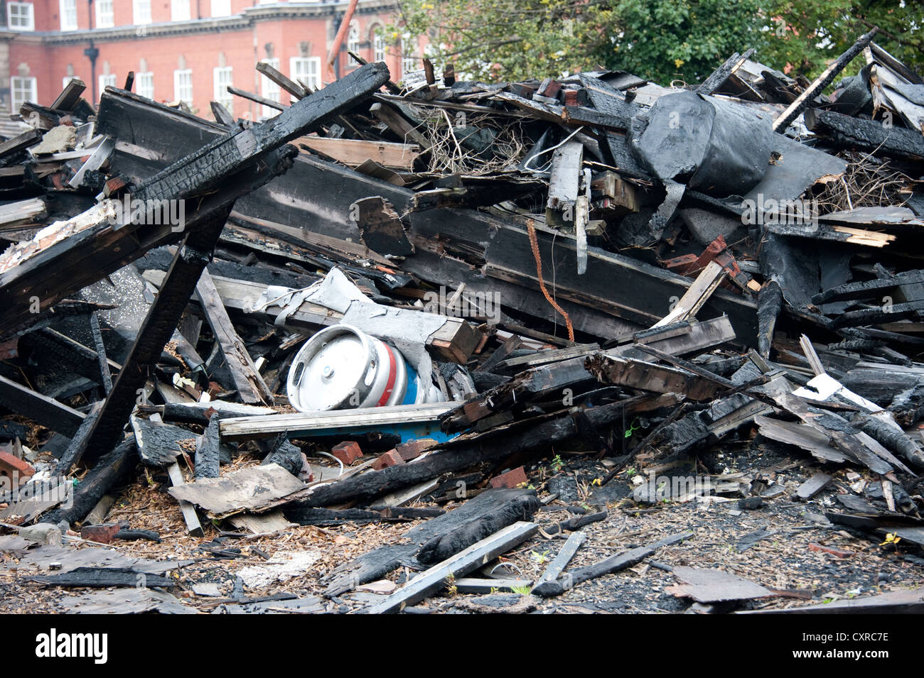 Demeure de Burnt Out incendie détruit pub endommagé Banque D'Images