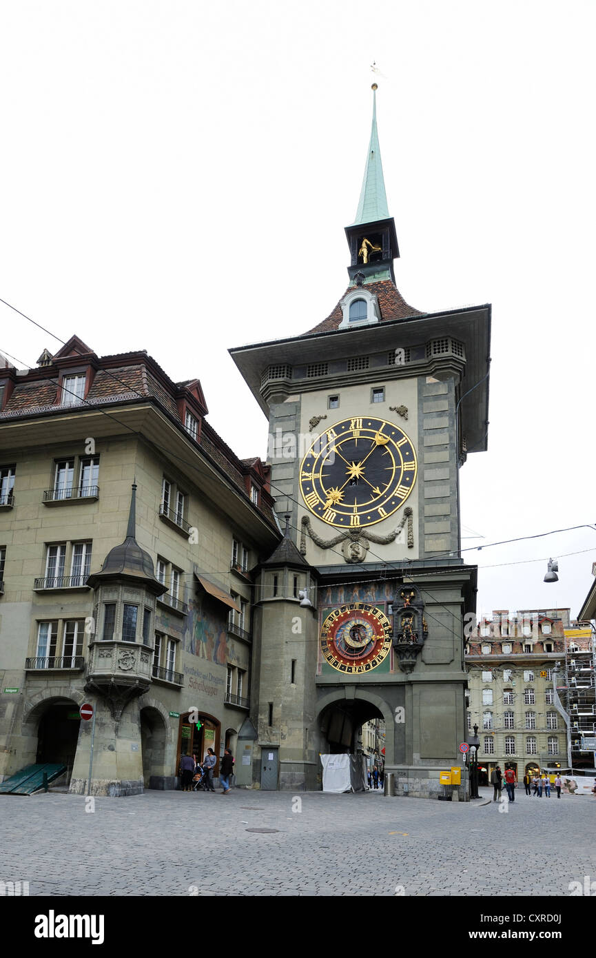 Zeitglockenturm tower, tour Zytglogge, Berne, Suisse, Europe Banque D'Images