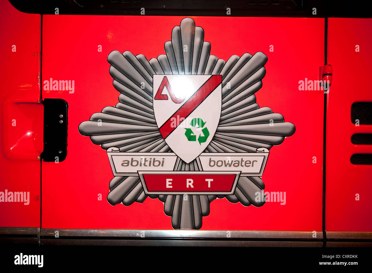 ERT d'Abitibi Bowater privée industrielle Fire Service Engine Banque D'Images