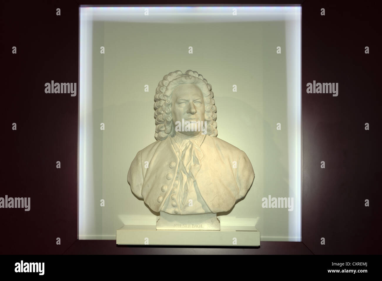 Buste de Johann Sebastian Bach, dans le hall de l'Bach-Museum Leipzig, Leipzig, Leipzig, Sentier Musique Saxe, ***Propriété limitée Banque D'Images