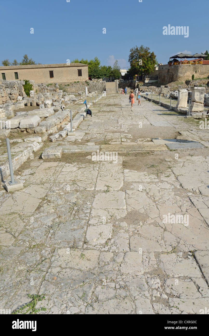 Claraz, façon Ancienne Corinthe Corinthe, municipalité, région du Péloponnèse, Grèce Banque D'Images