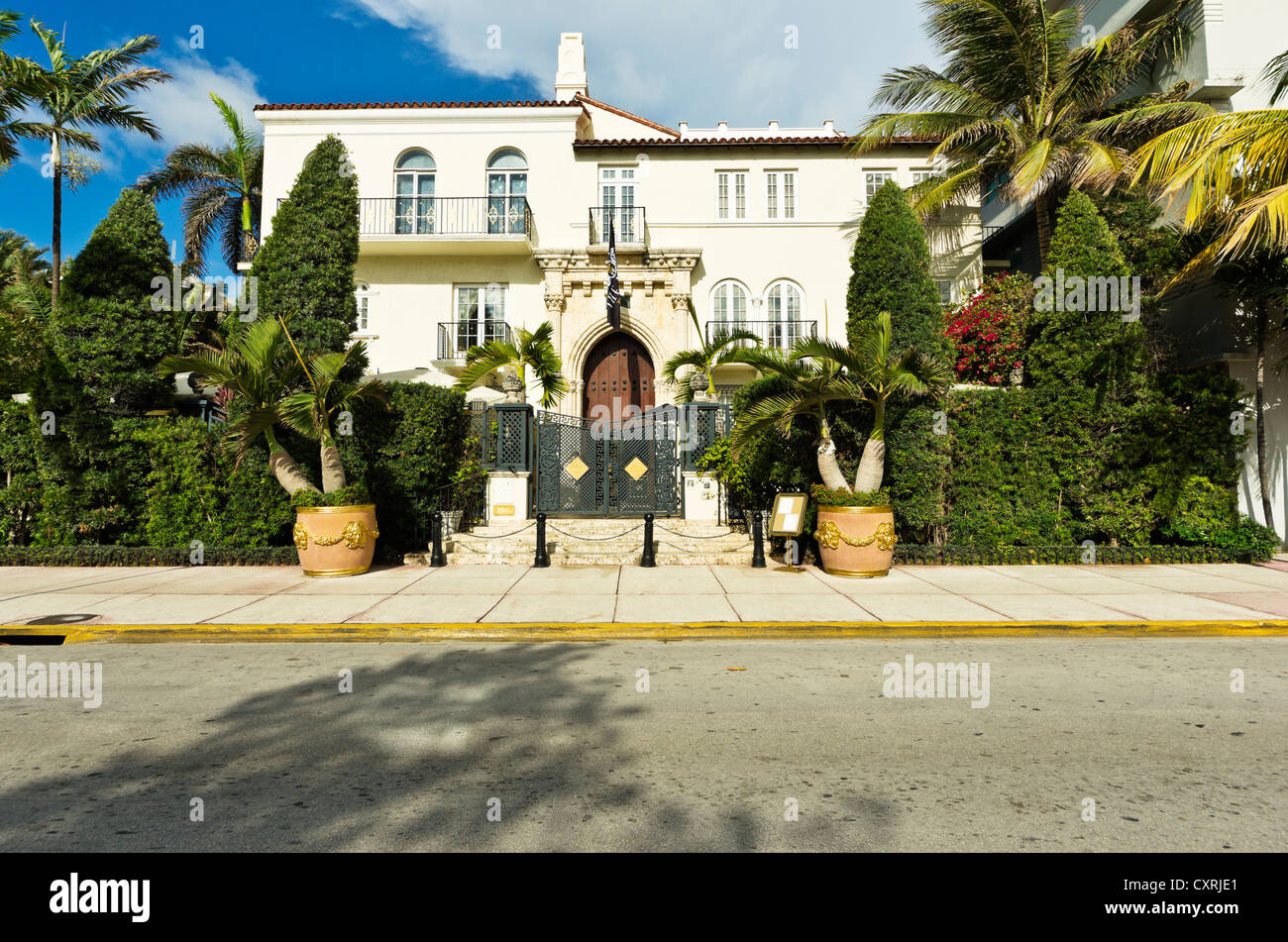 Casa Casuarina, Versace Mansion, Ocean Drive, à South Beach, le quartier Art déco, Miami Beach, Florida, USA Banque D'Images