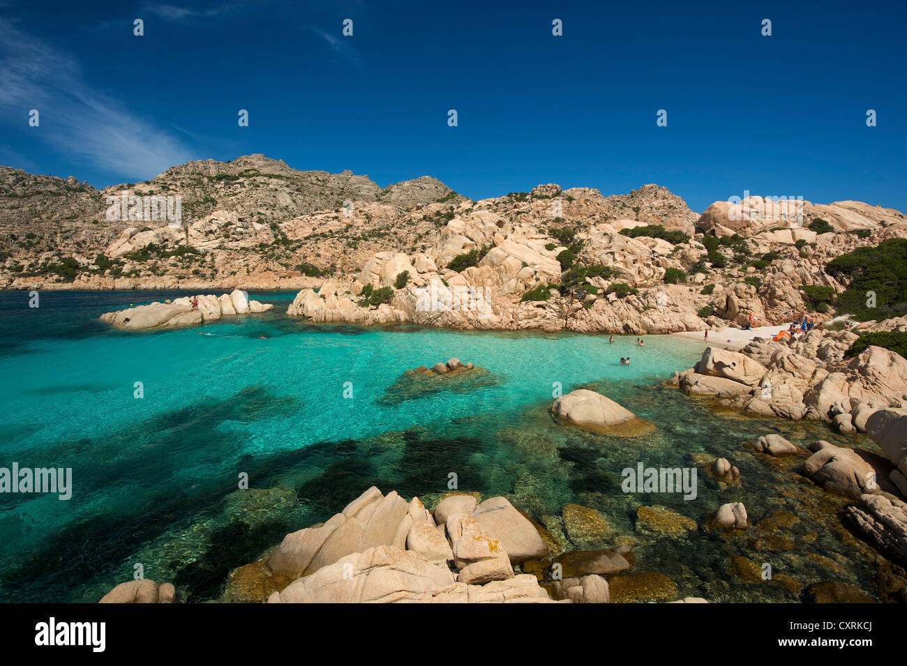 Baie de Cala Coticcio, Isola Caprera, l'archipel de La Maddalena, en Sardaigne, Italie, Europe Banque D'Images
