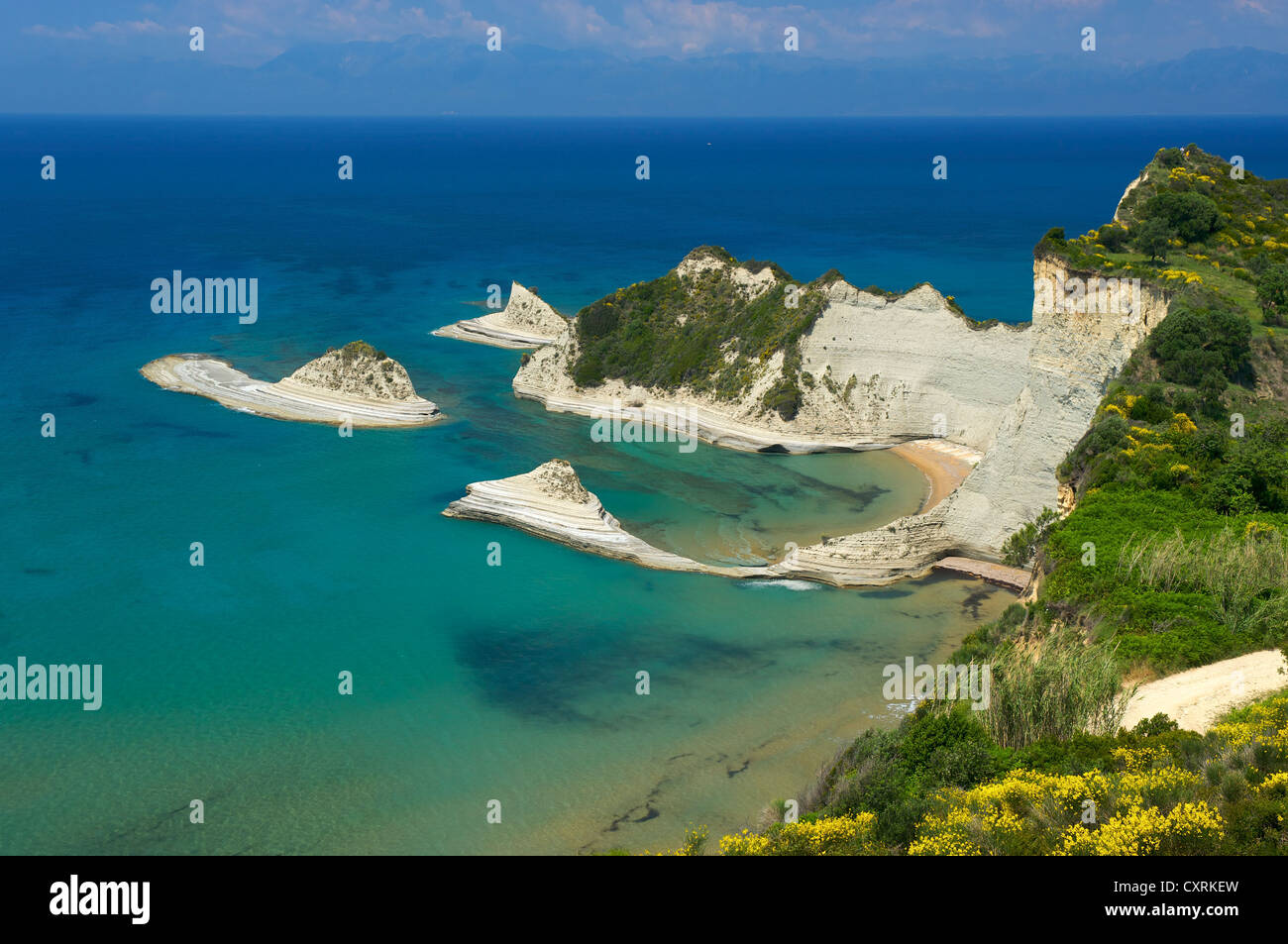 cap-drastis-sidari-corfou-les-ioniennes-gr-ce-europe-photo-stock