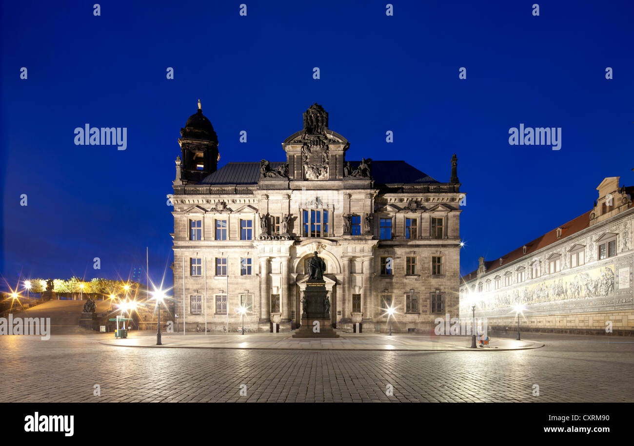 Bureau de la conservation de l'État, Cour d'appel de Saxe, ex-Staendeshaus construction de la Saxe, Dresde, Saxe Banque D'Images