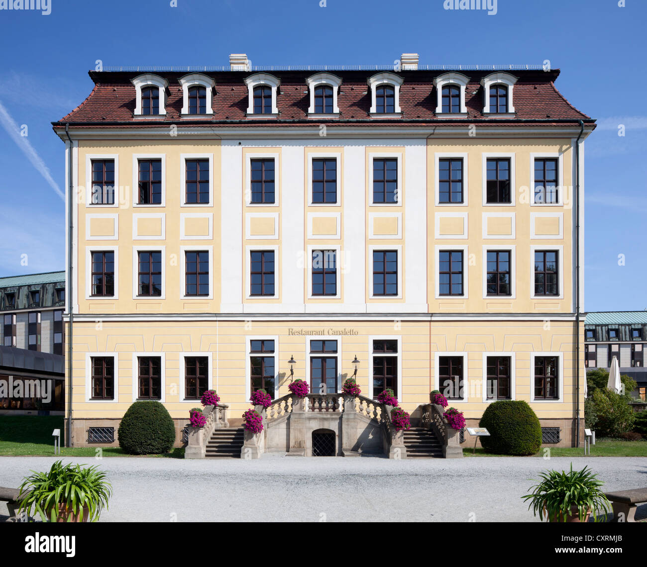 Bellevue Hotel, Neustadt, Dresde, Saxe, Allemagne, Europe, PublicGround Banque D'Images