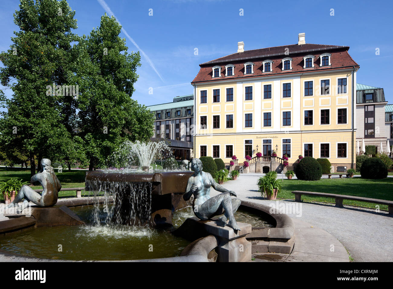 Bellevue Hotel, Neustadt, Dresde, Saxe, Allemagne, Europe, PublicGround Banque D'Images