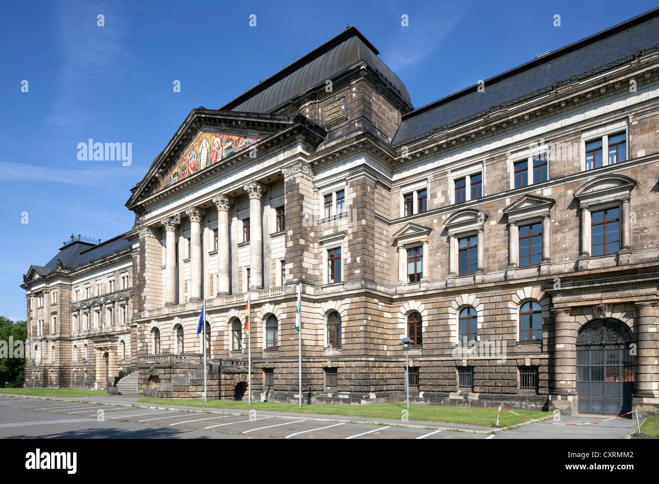 Ministère des finances, Saxon, Neustadt de Dresde, Saxe, Allemagne, Europe, PublicGround Banque D'Images