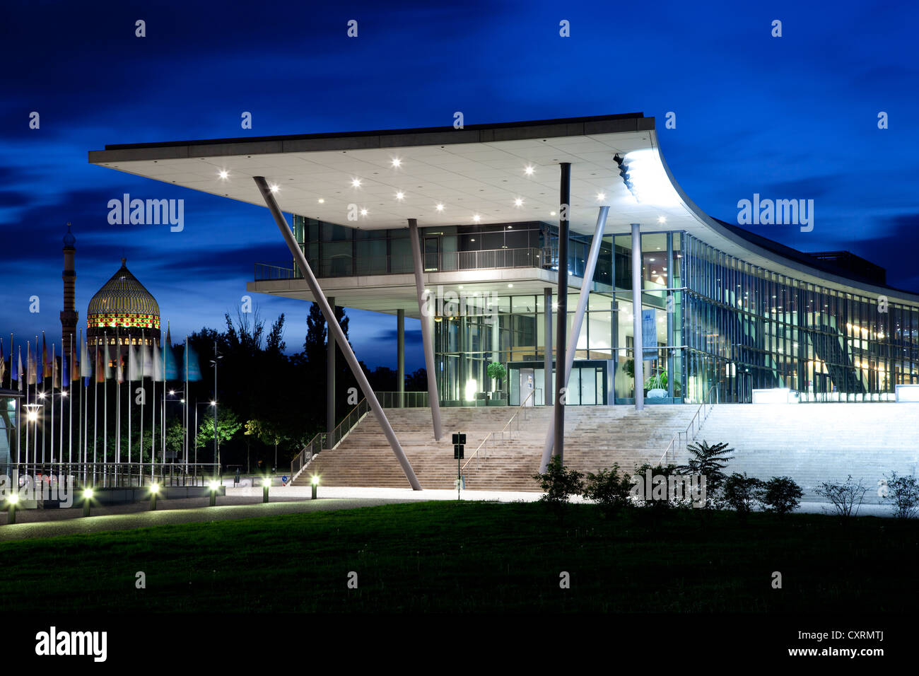 Centre International des Congrès, Dresde, Saxe, Allemagne, Europe, PublicGround Banque D'Images