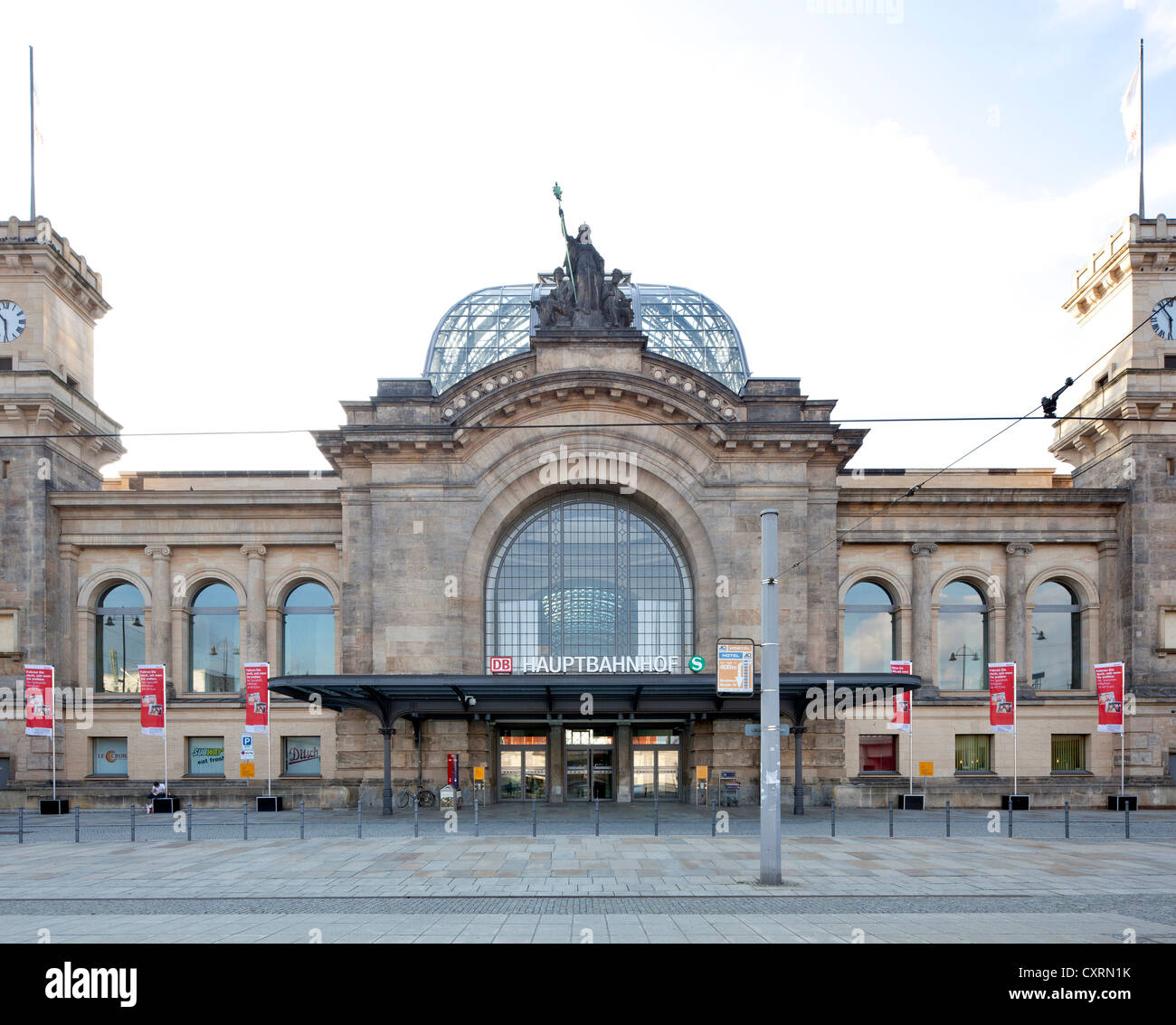 Gare principale, Dresde, Saxe, Allemagne, Europe, PublicGround Banque D'Images