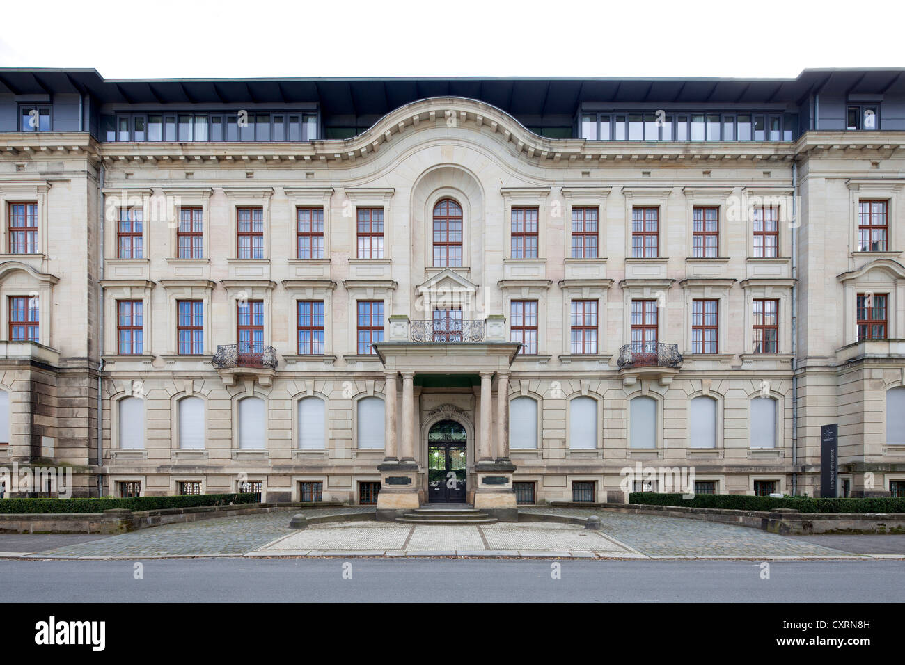 Office de l'Église luthérienne de la Saxe, Dresde, Saxe, Allemagne, Europe, PublicGround Banque D'Images