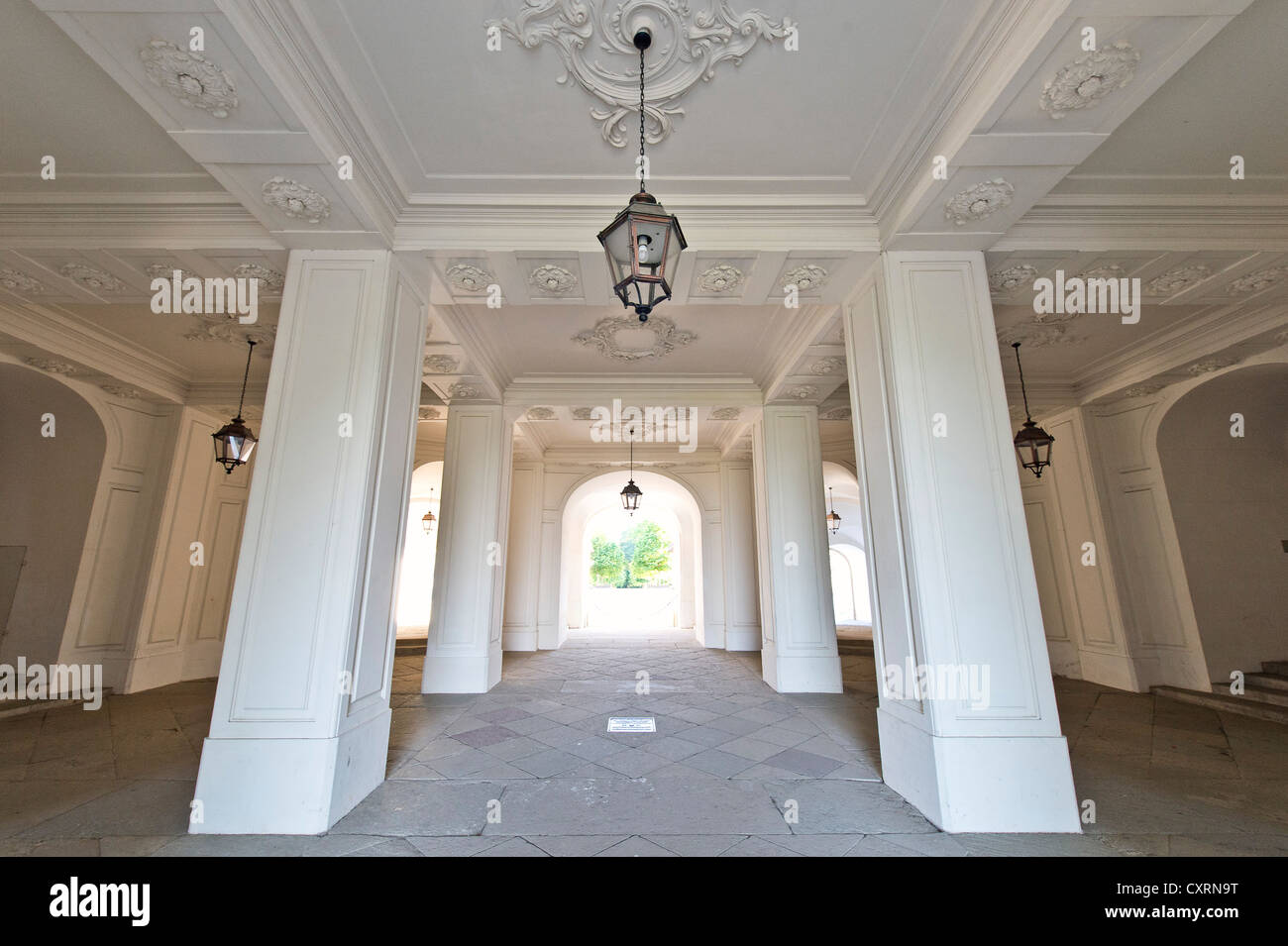 Fondations, Palais Rococo, Schloss Solitude, construit par le duc Carl Eugen von Württemberg, Stuttgart, Stuttgart-West Banque D'Images