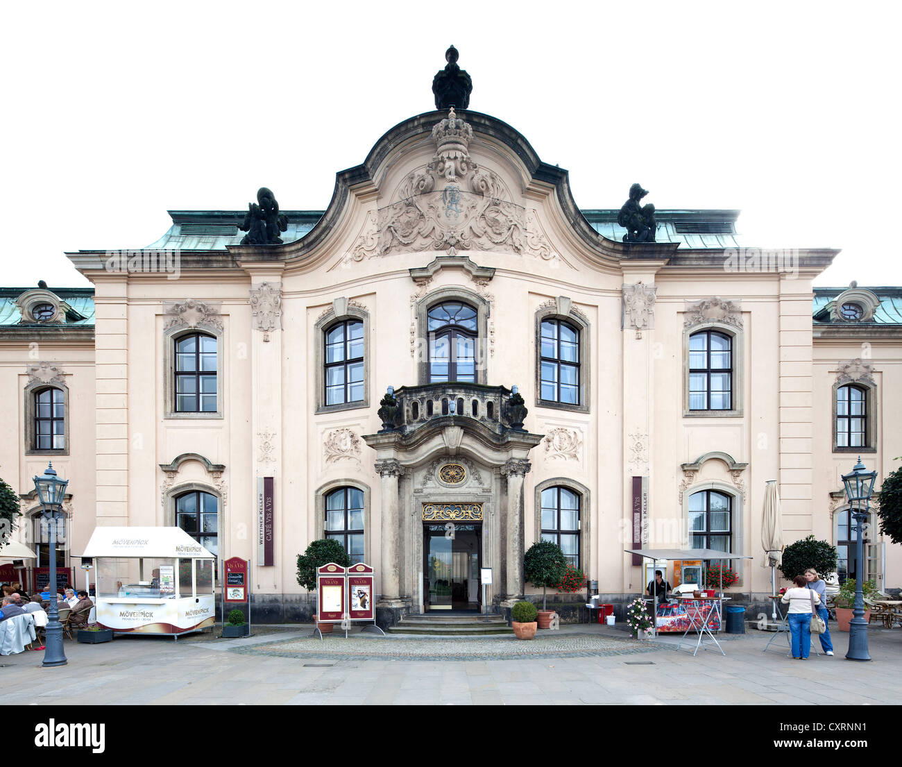 Bâtiment Sekundogenitur, Bruehl's Terrace, centre-ville historique, Dresde, Saxe, Allemagne, Europe, PublicGround Banque D'Images