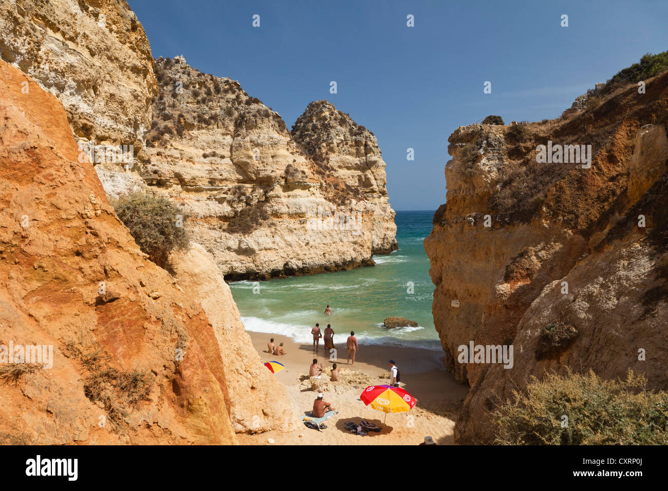 Plage Naturiste Près De Lagos Côte Atlantique Algarve