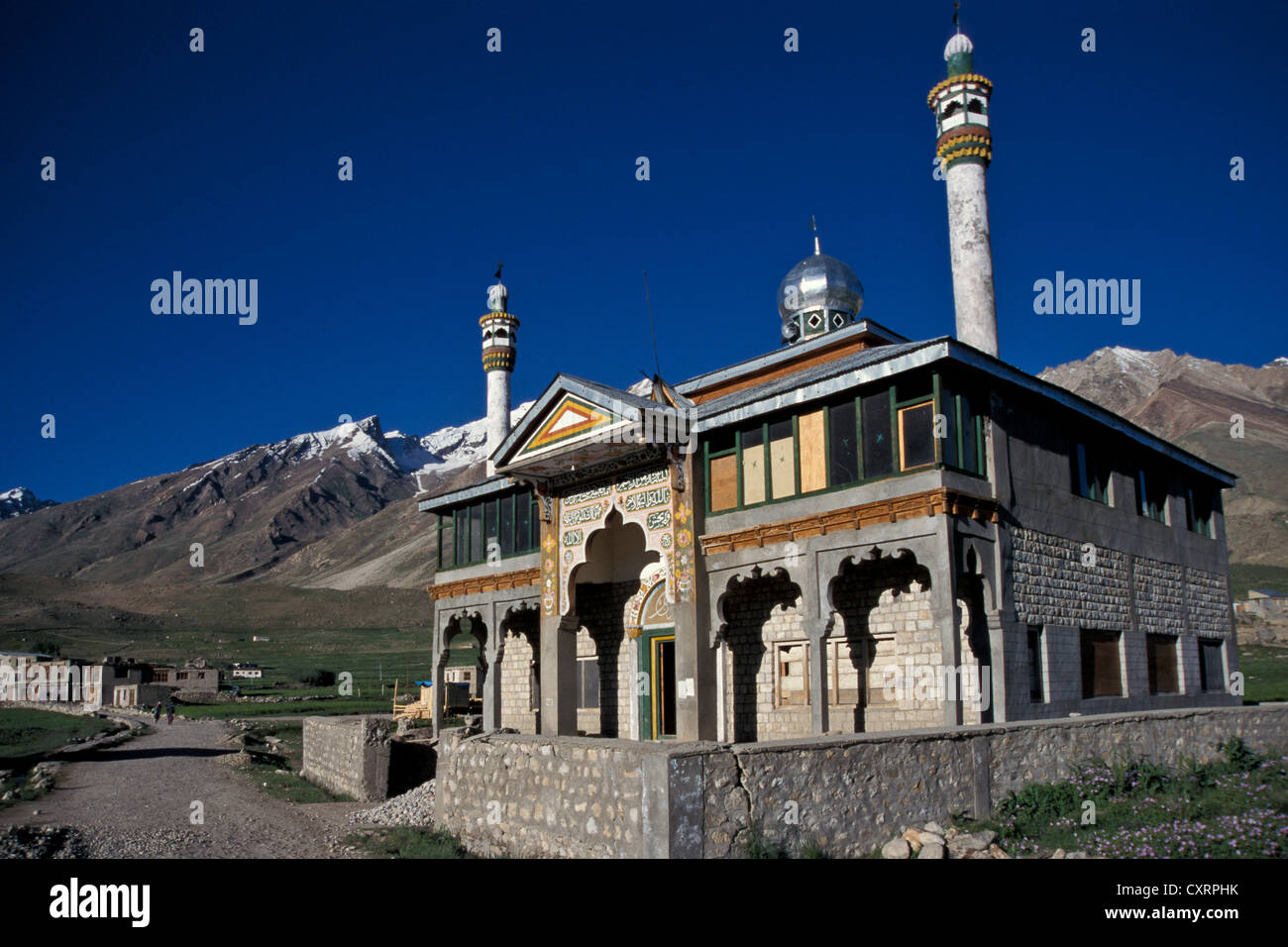 Mosquée, Padum, Zanskar, Ladakh, le Jammu-et-Cachemire, Himalaya indien, l'Inde du Nord, Inde, Asie Banque D'Images