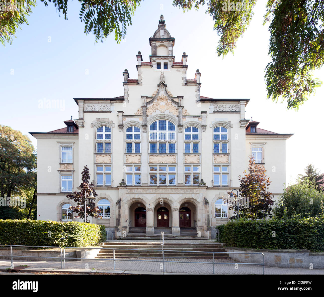 Schiller-Gymnasium grammar school, Bautzen, Budysin, Haute-lusace, Lusace, Saxe, Allemagne, Europe, PublicGround Banque D'Images