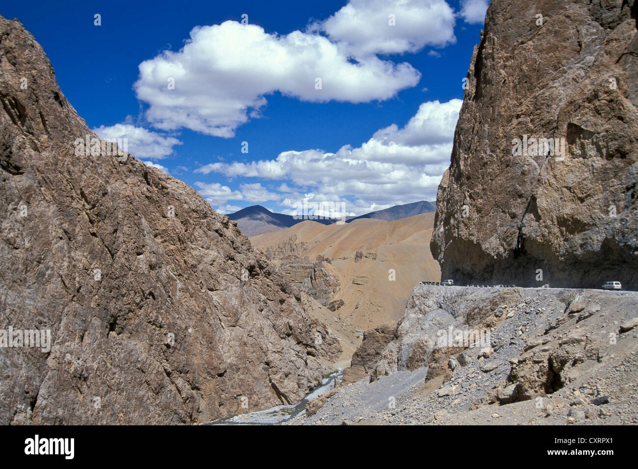 Manali Leh Highway, à Pang, le Ladakh, le Jammu-et-Cachemire, Himalaya indien, l'Inde du Nord, Inde, Asie Banque D'Images