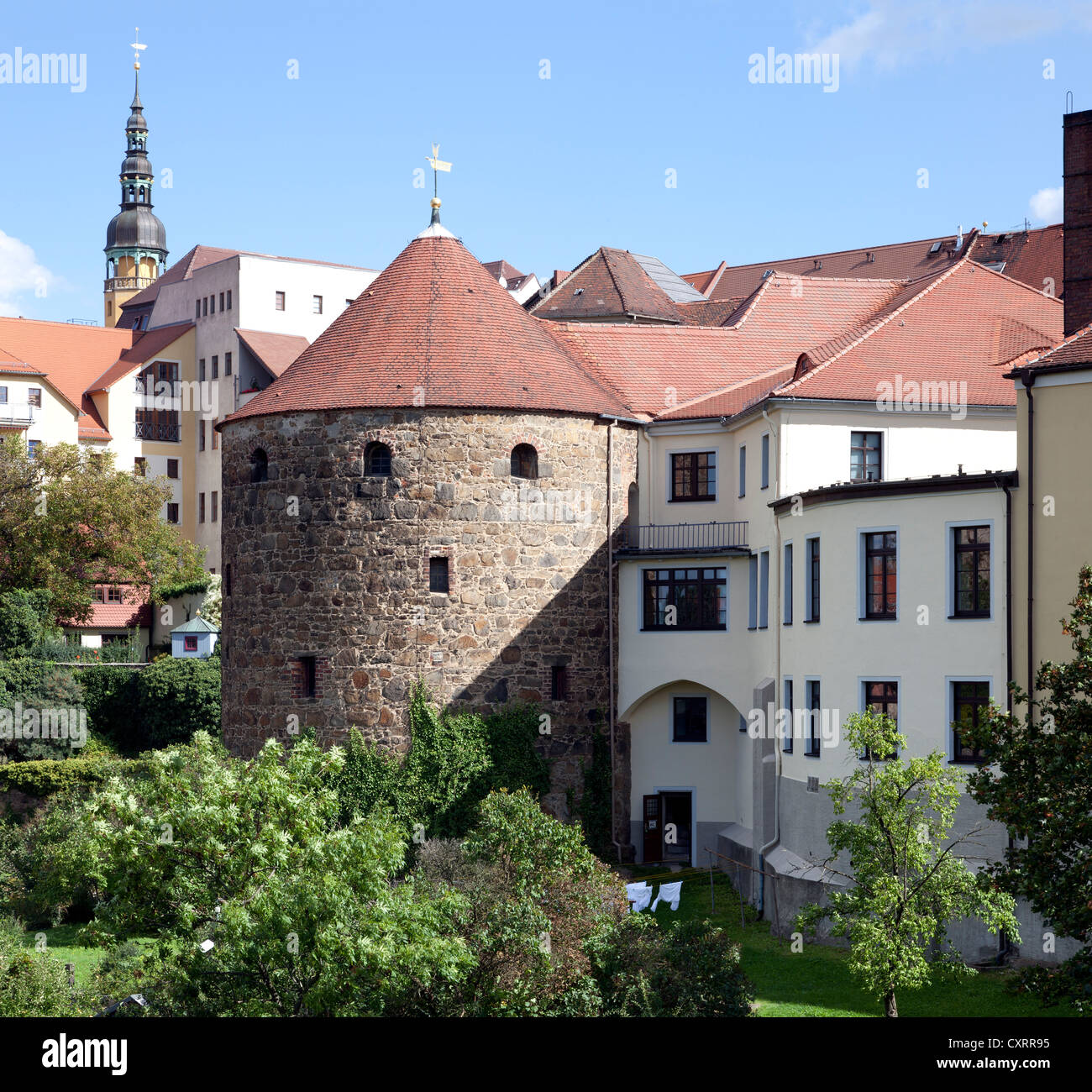 Roehrscheidtbastei bastion, Bautzen, Budysin, Lusace, Haute Lusace, en Saxe, Allemagne, Europe, PublicGround Banque D'Images