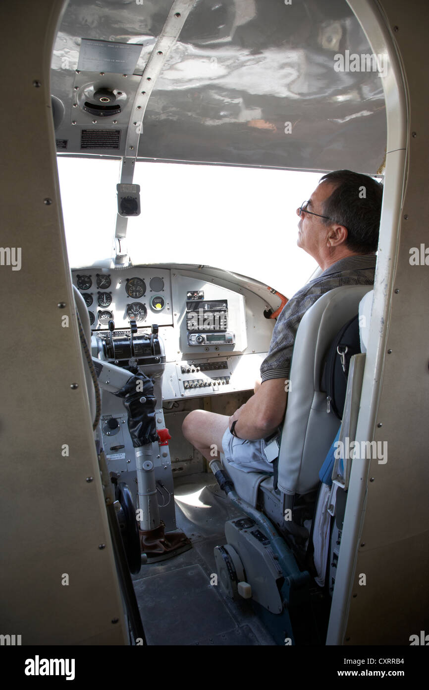 Envol copilot dehaviland siège hydravion DHC-3 Otter à l'aéroport international de Key West, Florida Keys usa Banque D'Images