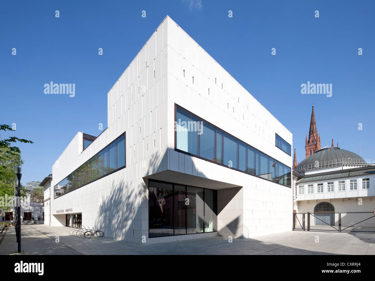 Le Parlement de l'état de Hesse, le parlement, l'annexe avec chambre, Wiesbaden, Hesse, Germany, Europe, PublicGround Banque D'Images