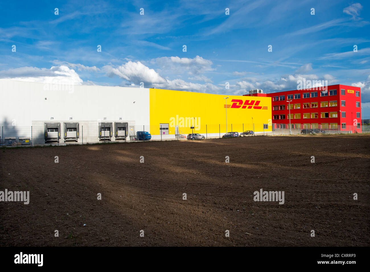 Centre logistique DHL, Fildern, Plieninger Strasse rue, Bade-Wurtemberg, Allemagne, Europe Banque D'Images