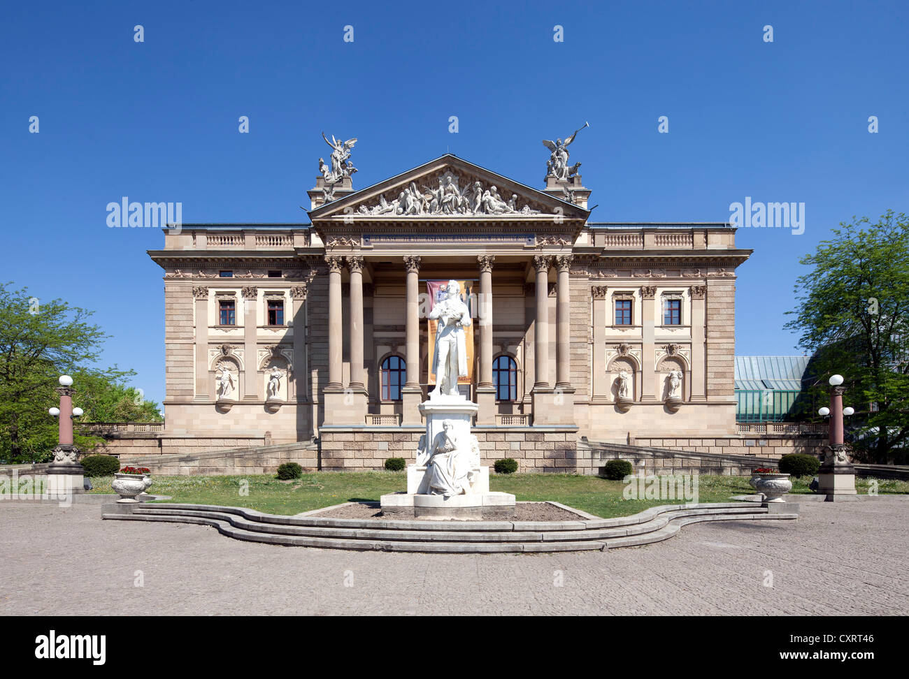 Théâtre d'état de Hesse, ancien théâtre de la Cour royale, Wiesbaden, Hesse, Germany, Europe, PublicGround Banque D'Images
