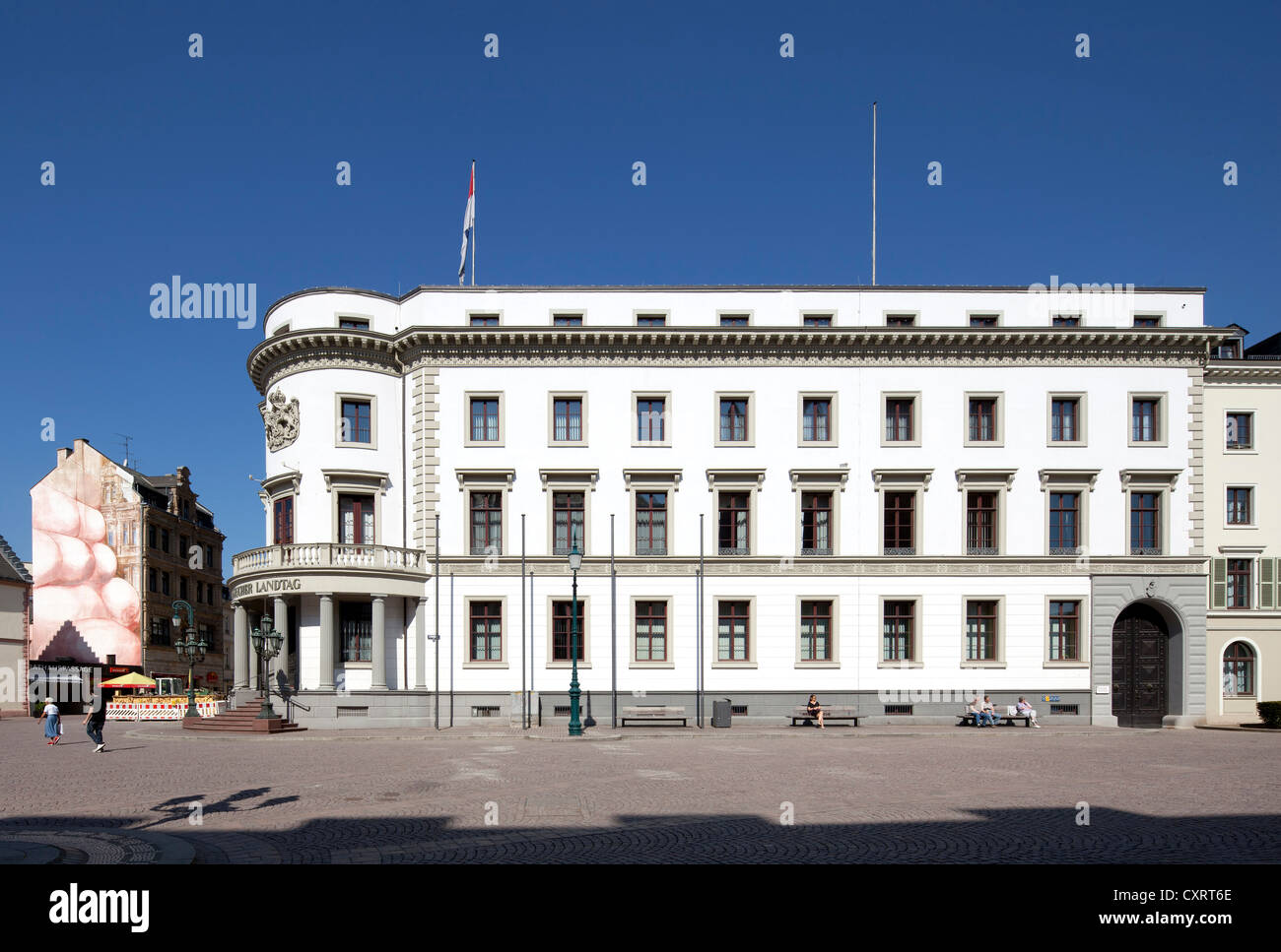 Bâtiment du Parlement de l'état de Hesse, un ancien palais de ville, Wiesbaden, Hesse, Germany, Europe, PublicGround Banque D'Images