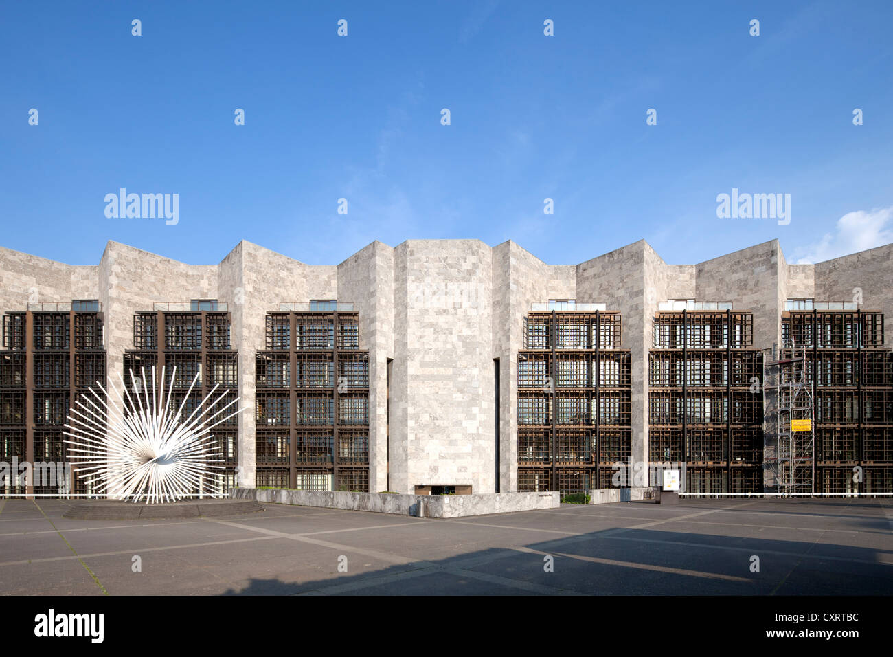 L'Hôtel de ville, le conseil municipal, l'Architecte Arne Jacobsen, Mayence, Rhénanie-Palatinat, PublicGround Banque D'Images