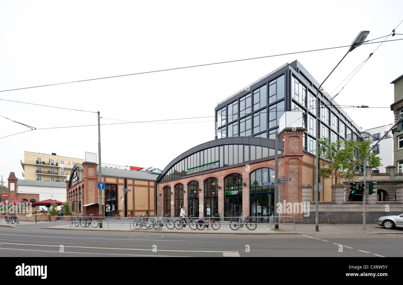 Ancien dépôt de tramways, Sachsenhausen, Frankfurt am Main, Hesse, Germany, Europe, PublicGround Banque D'Images