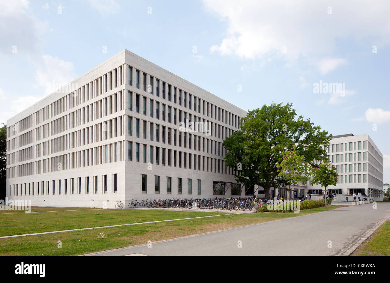 Faculté de droit et des sciences économiques bâtiment de l'université Johann Wolfgang Goethe de Francfort, Campus Westend, Frankfurt am Main Banque D'Images