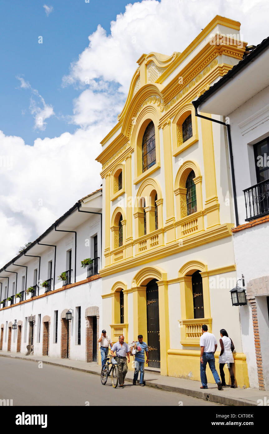 L'architecture coloniale à Popayán, capitale de la province de Cauca, Colombie, Amérique latine, Amérique du Sud Banque D'Images