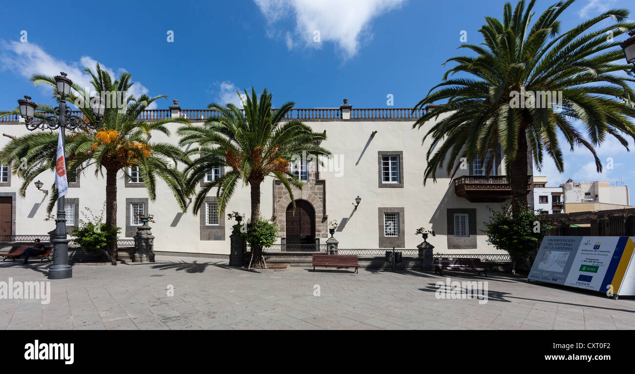 La place Plaza Santa Ana, Vegueta, centre-ville historique de Las Palmas, Las Palmas de Gran Canaria, Gran Canaria, Îles Canaries Banque D'Images