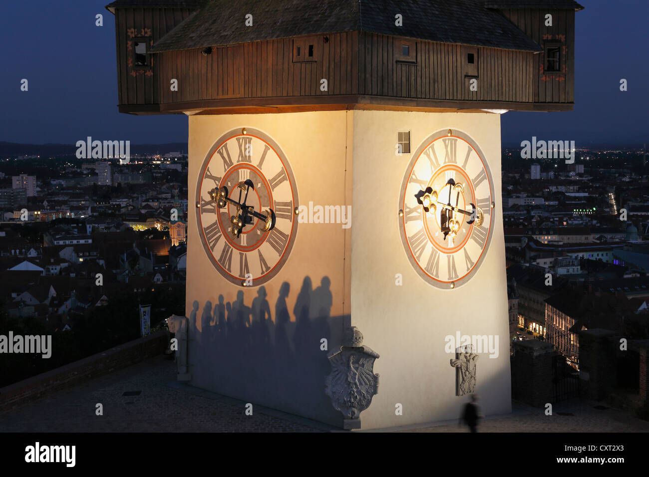 Tour de l'horloge sur le Schlossberg, Castle Hill, Graz, Styria, Austria, Europe, PublicGround Banque D'Images