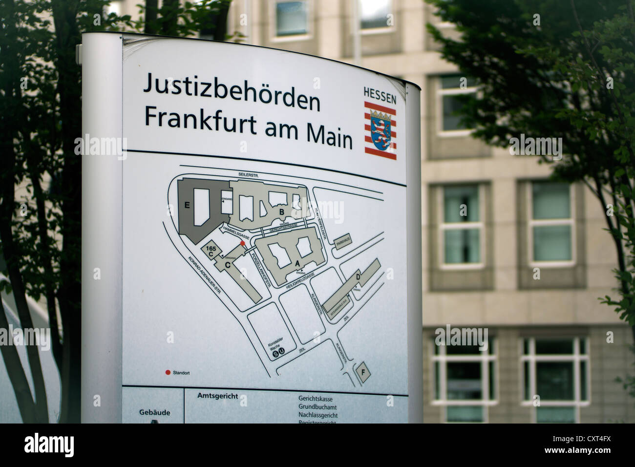 Les autorités judiciaires de Francfort, palais de justice, Frankfurt am Main, Hesse, Germany, Europe, PublicGround Banque D'Images